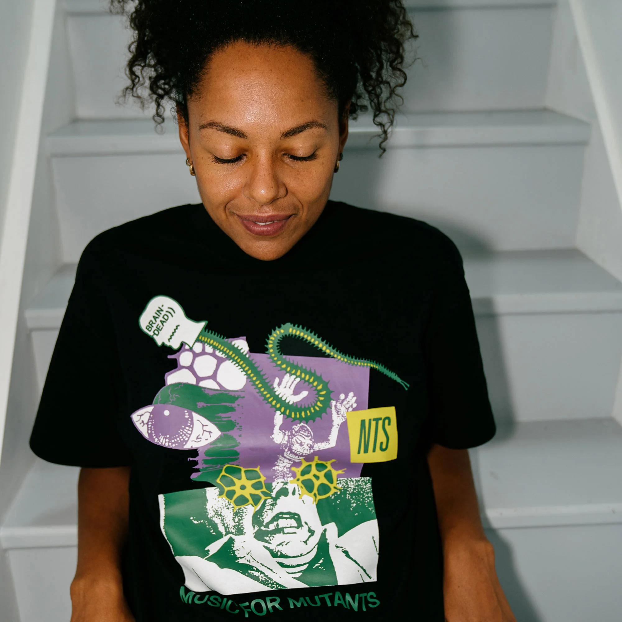 Brain Dead x NTS Mutant Music Tee - Black - Image 7
