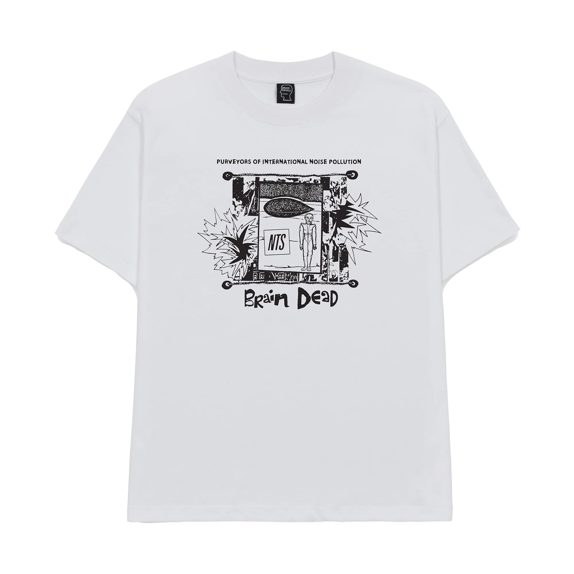 Brain Dead X NTS Noise Tee - White