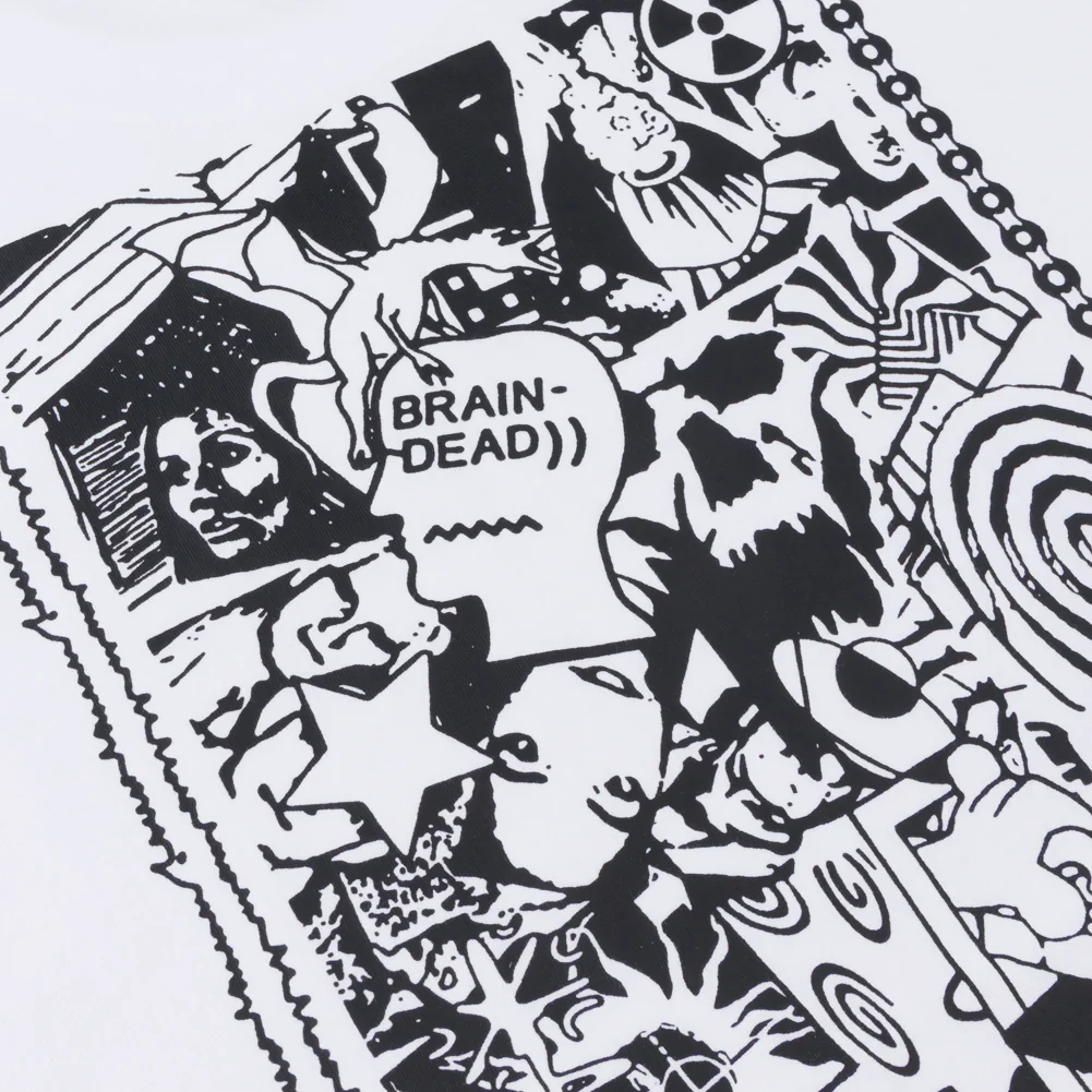 Brain Dead X NTS Noise Tee - White - Image 3