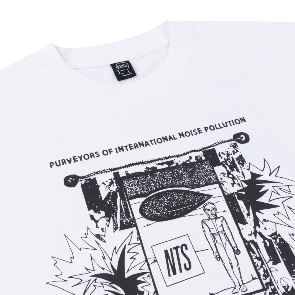 Brain Dead X NTS Noise Tee - White - Image 4