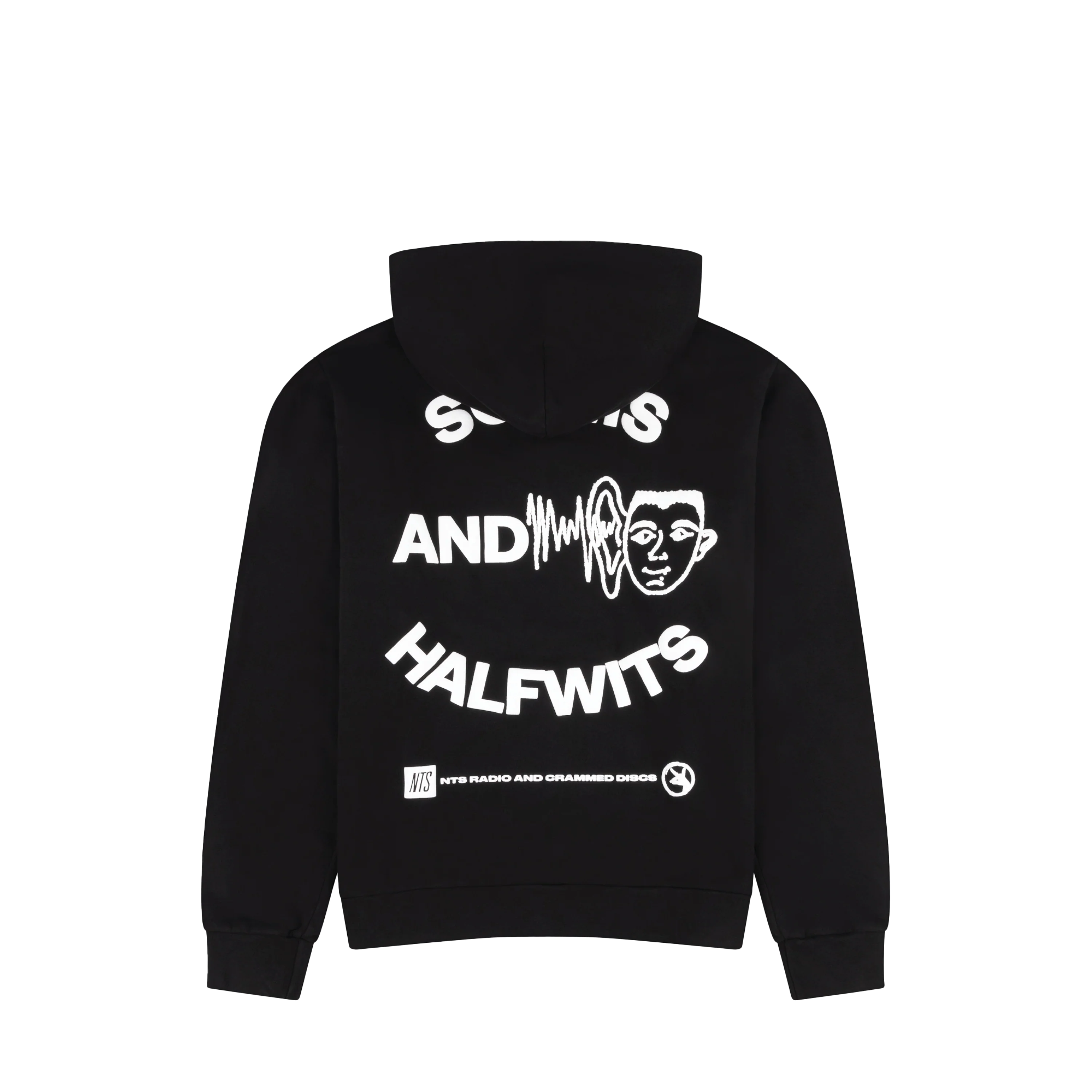 CRAMMED DISCS X NTS SCUMS AND HALFWITS HOODIE - BLACK - Image 2