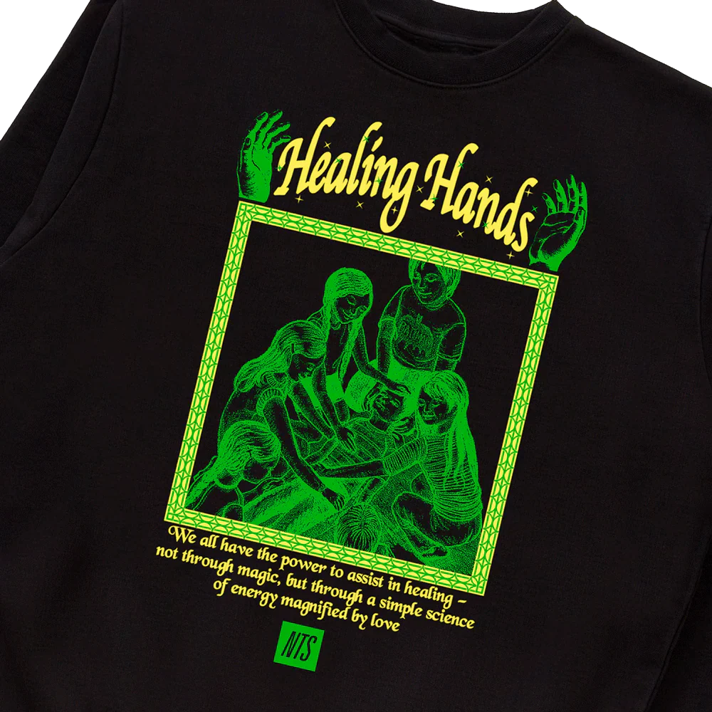 Healing Hands Crewneck Sweatshirt - Black - Image 2
