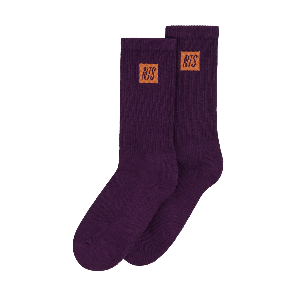 Icon Socks - Orange on Burgundy