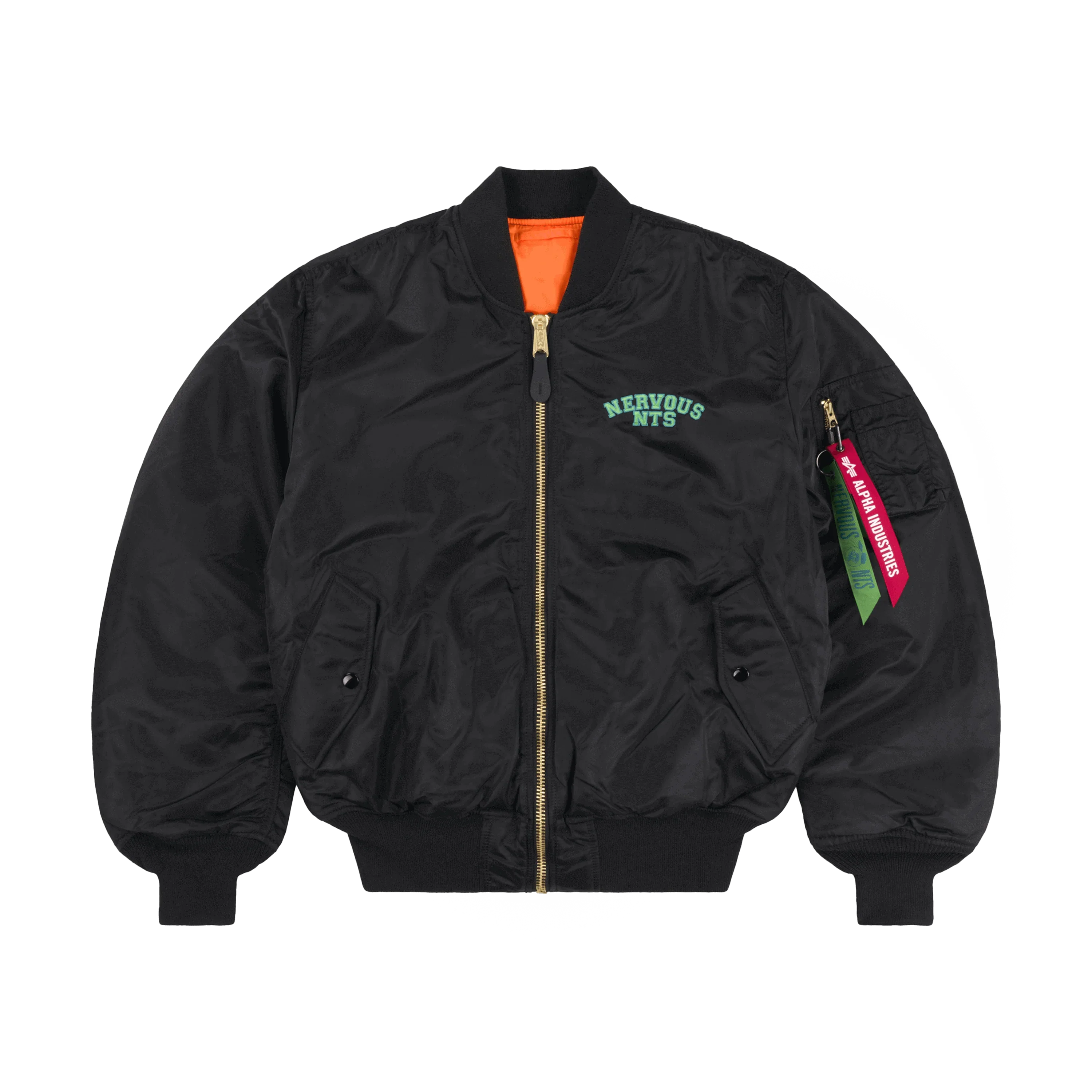Nervous X NTS MA-1 Bomber Jacket - Black