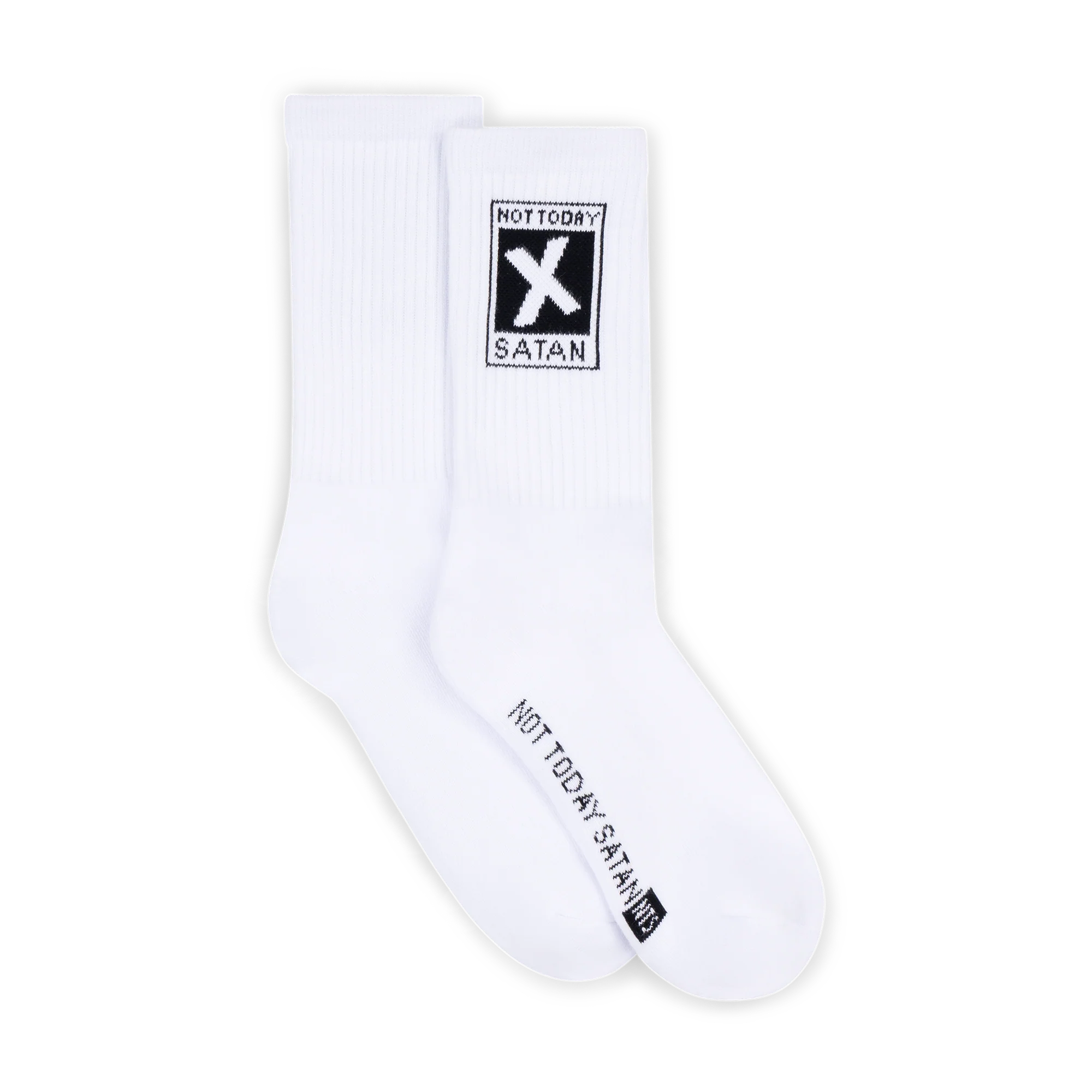 Not Today Satan Socks - White - Image 3