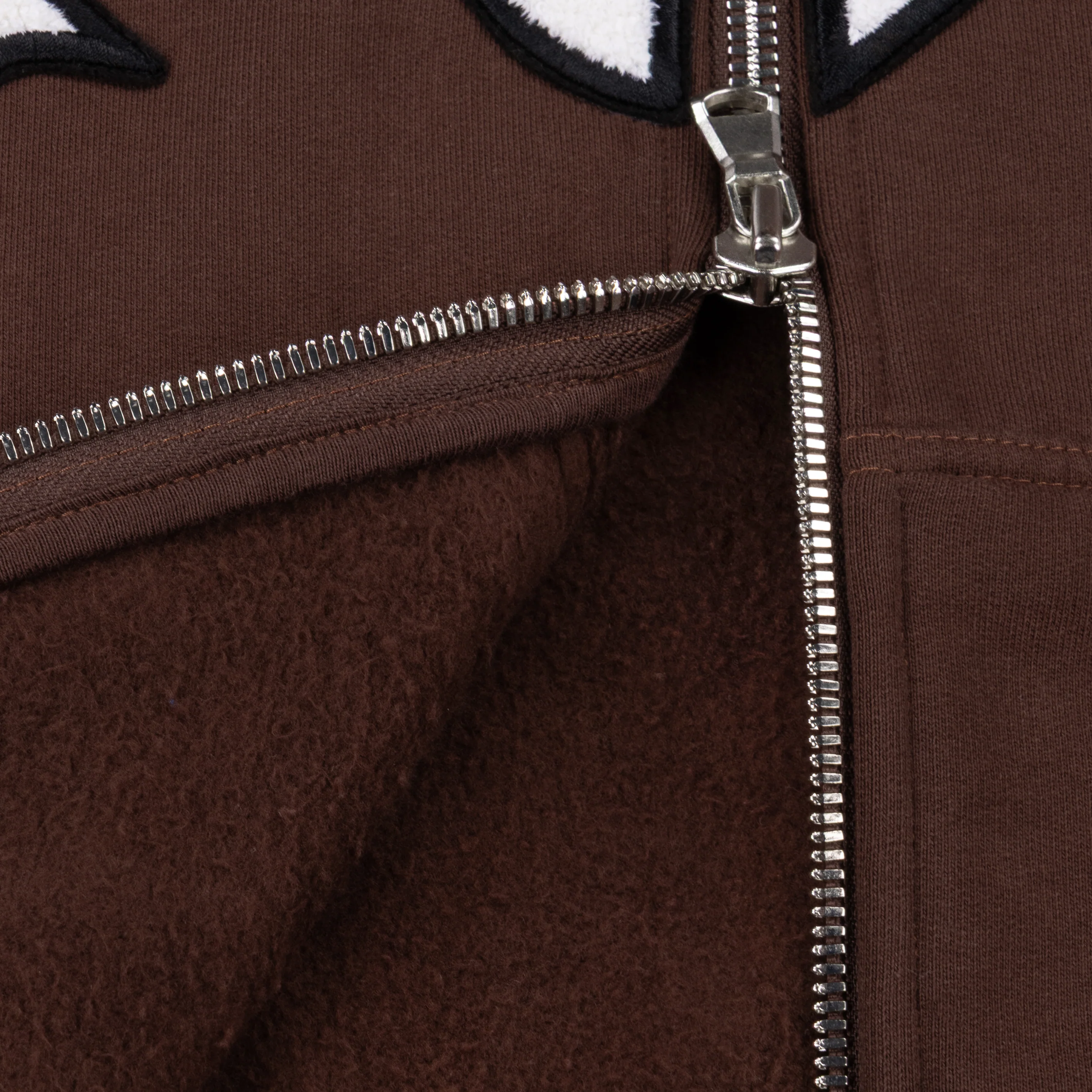 NTS Heavyweight Zipped Hoodie - Brown - Image 3