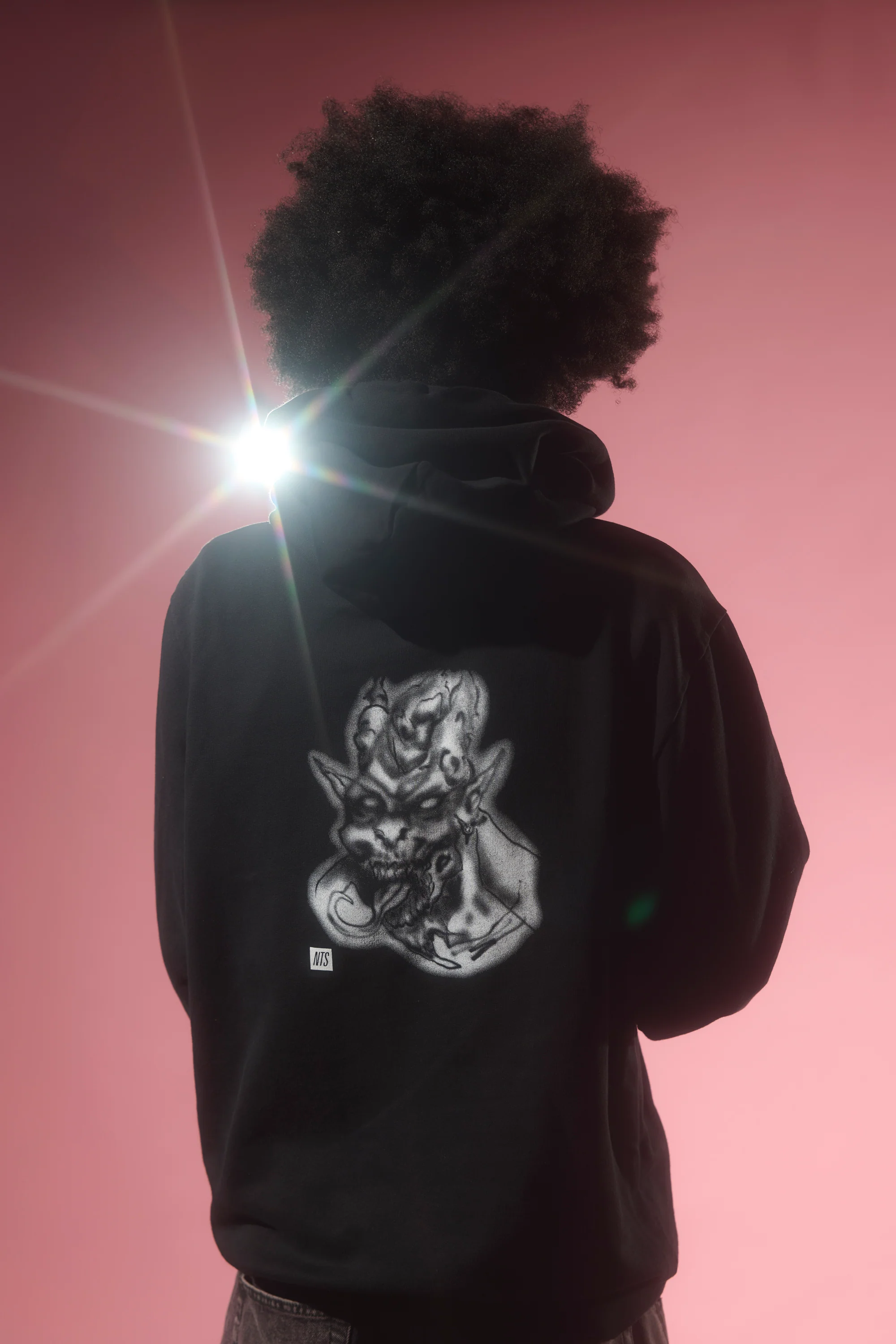 Spacebrat x NTS DIAMONDS HOODIE – BLACK - Image 5