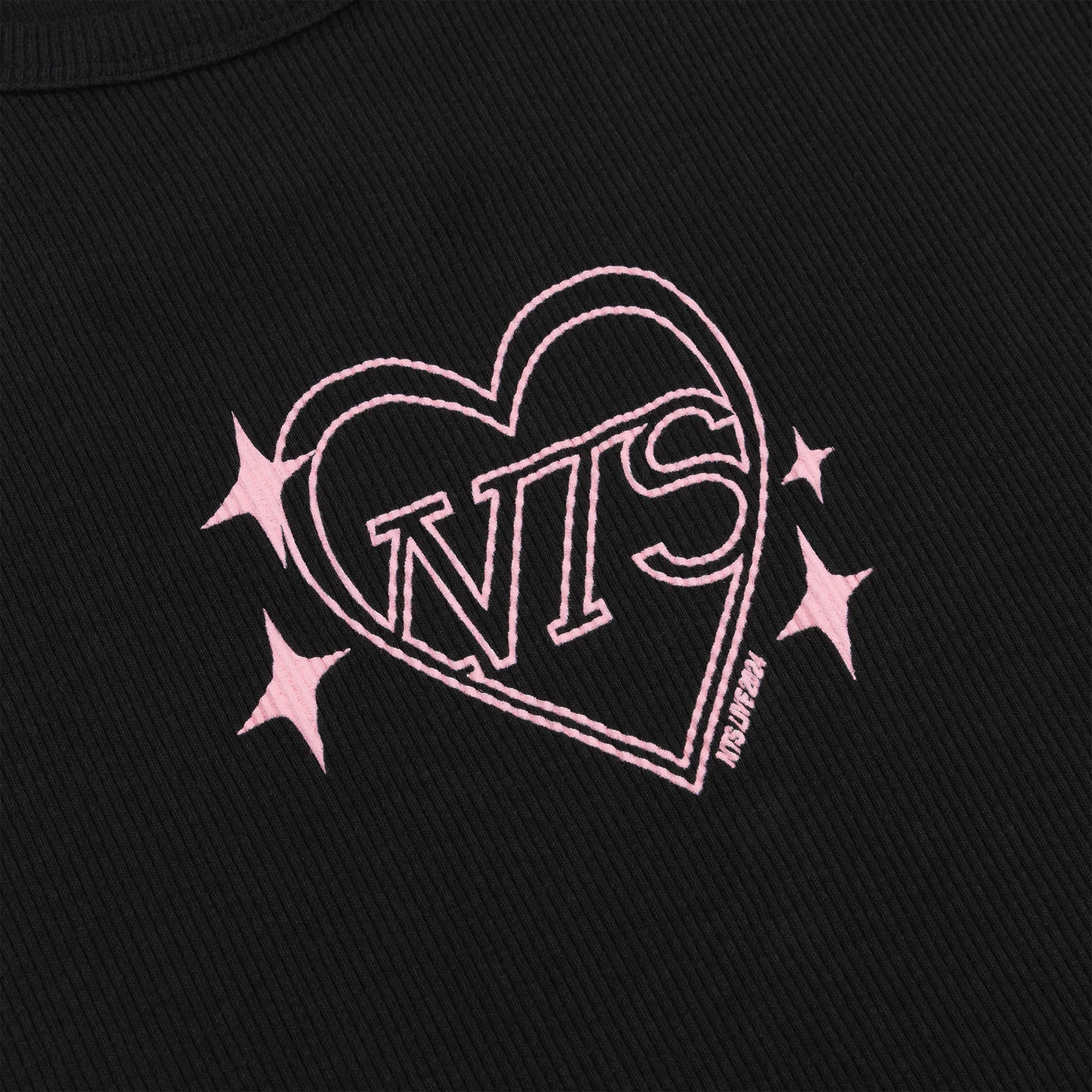 Sparkle Heart Tank Top - Black - Image 2